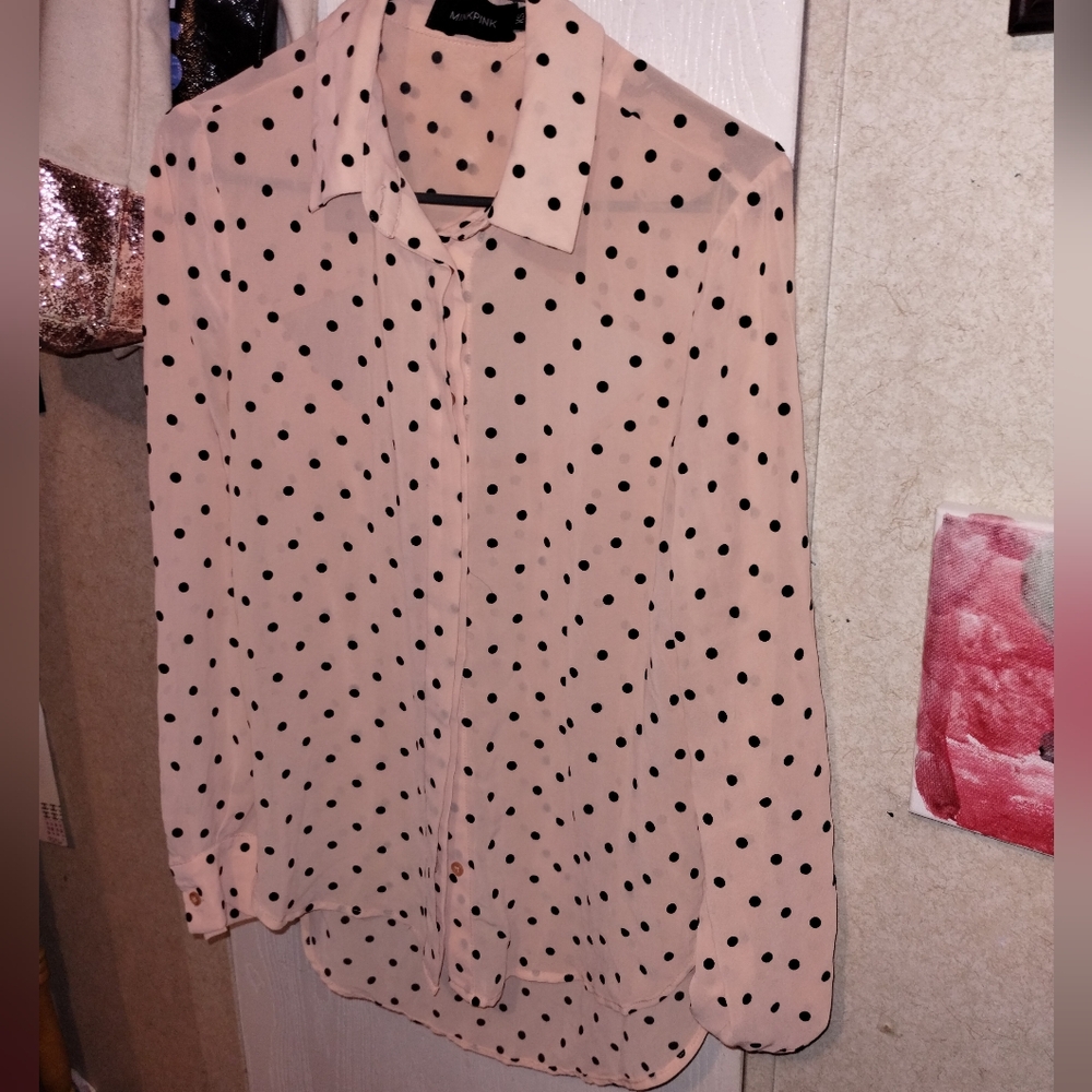 Minkpink polka dot blouse